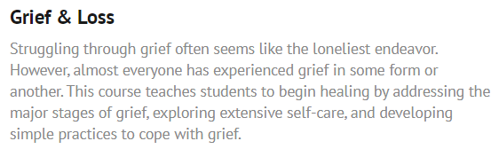 Course: Grief and Loss